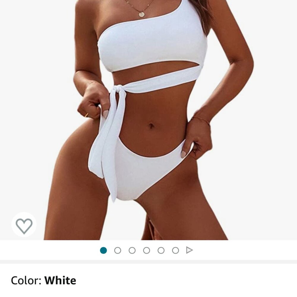 Womens SEXY blooming Jelly white bikini sz med
